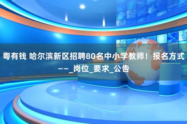 粤有钱 哈尔滨新区招聘80名中小学教师！报名方式——_岗位_要求_公告